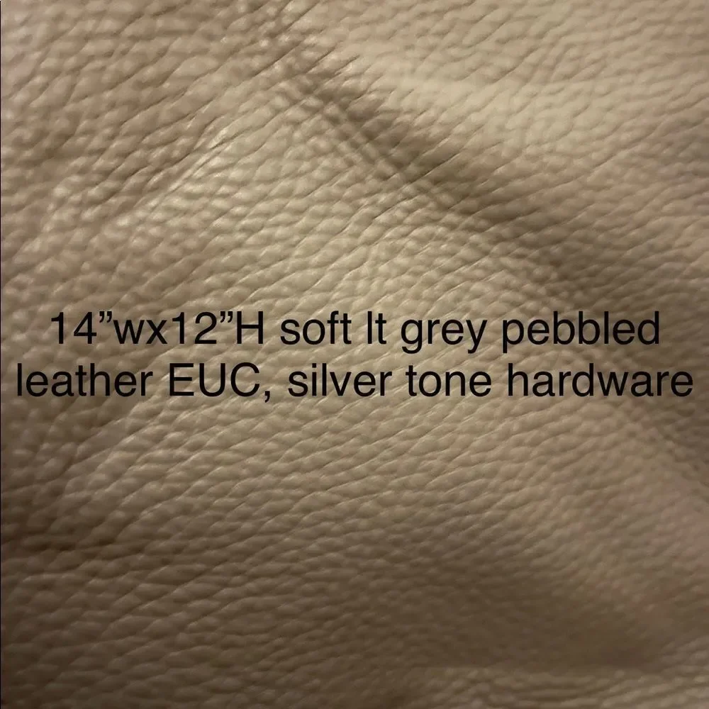 Michael Kors mk grey pebble leather Fulton hobo tote bag/purse/pocketbook